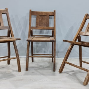 Antique Chair 3 Set, Vintage Chair, Aged Chair, Decorative Chair, Rustic Decor, Primitive Decor, Home Decor, Wood Chair