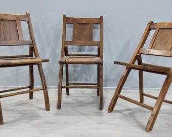 Handmade Wooden Antique Chair Set, Primitive Rustic Decor
