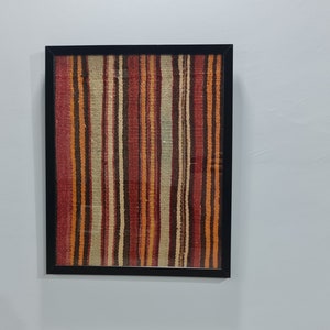 Vintage Dekor, Türkischer KelimTeppich, Gerahmte Türkischer Teppich, Wanddekoration, Wandbehang KelimTeppich, Gerahmte Kelim Deko, Wandbehang