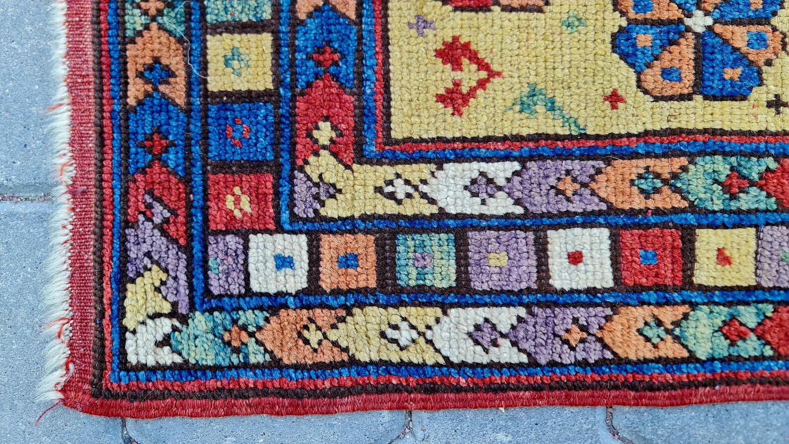 Antique Cappadocia Rug 3'3'' X 5'0'' Ft, Yellow Accent Rug,collection