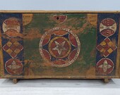 1900s Antique Chest, Vintage Chest, Treasure Box, Dowry chest, Wooden Chest Box, Primitive Chest, Rustic Antique, Bohemian Decor
