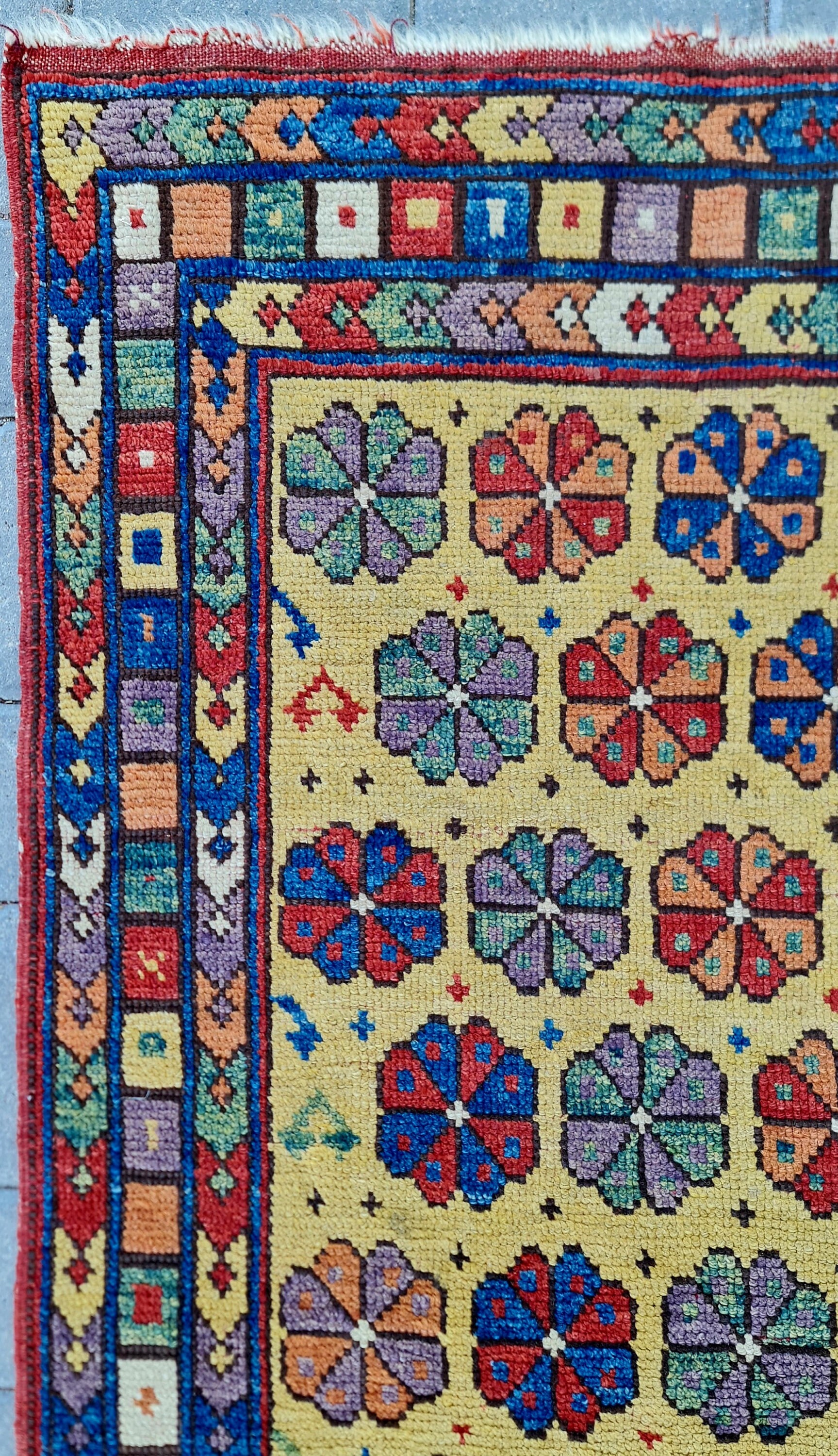 Antique Cappadocia Rug 3'3'' X 5'0'' Ft, Yellow Accent Rug,collection