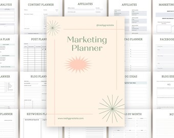 Marketing Planner | Social Media, Content, Branding (PDF Format)