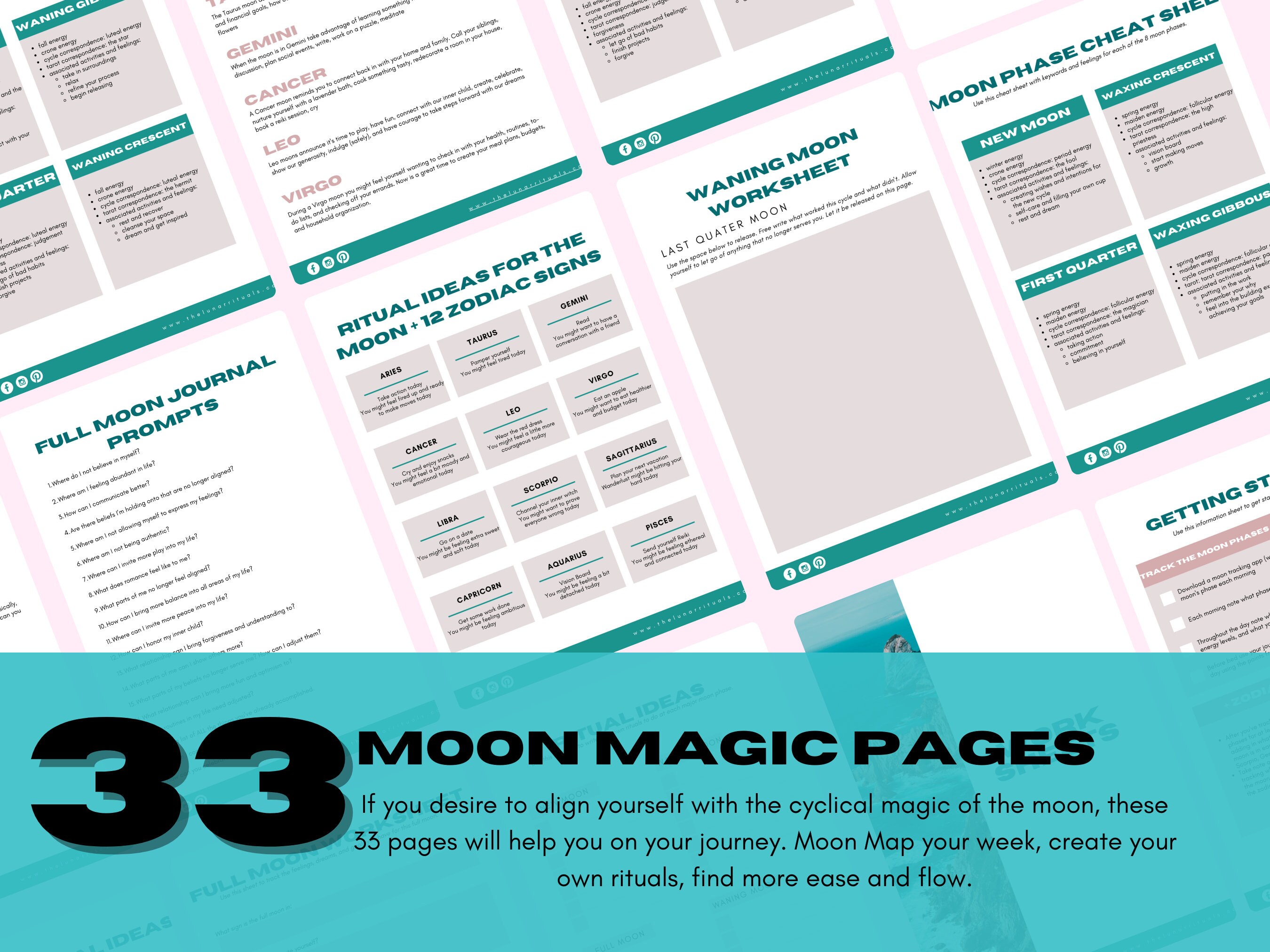 Moon Magic Cheat Sheet, Moon Magic 101, Moon Magic Printable, Ritual