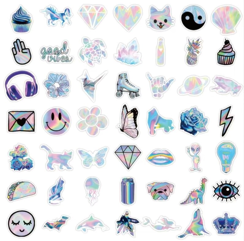 Holographic Vinyl Stickers Etsy