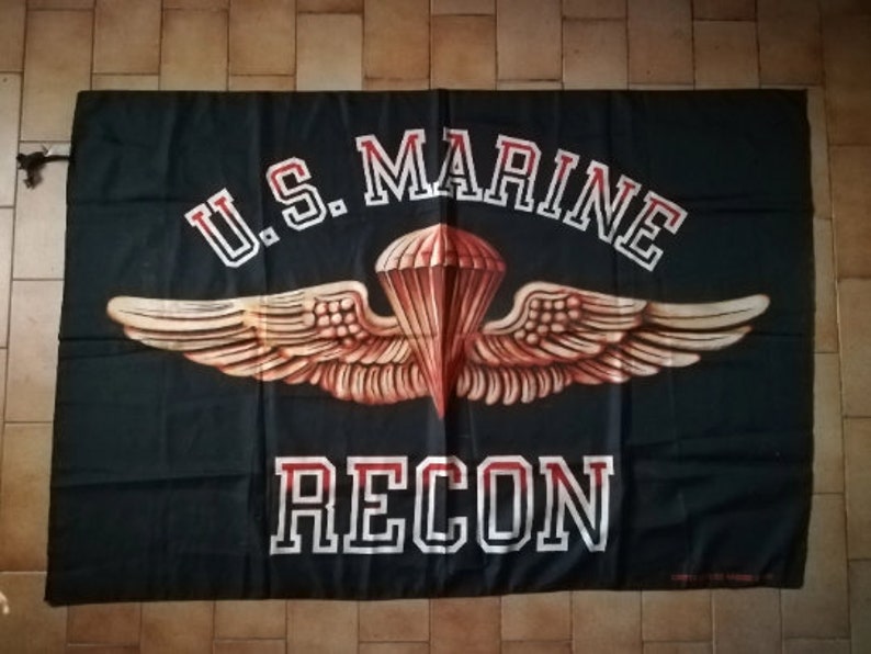 Vintage 1980s U.S. MARINE RECON Flag / Poster / Flag 1989 - Etsy