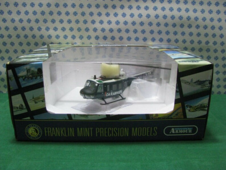 Franklin Mint UH1 Huey Carabinieri HELICOPTER Vintage Diecast 1/48