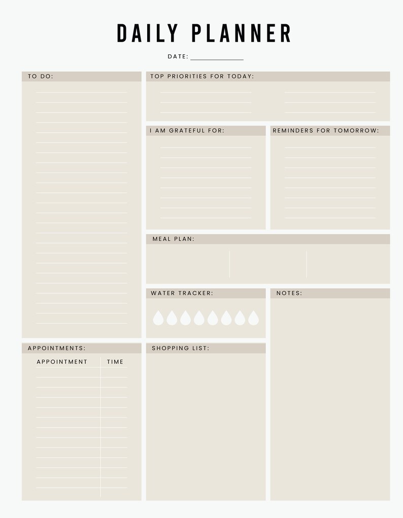 Digital Daily Planner Bundle Printable iPad 365 Day Planner Etsy