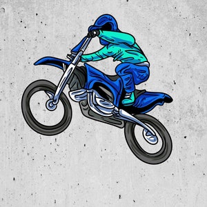 Dirt Bike Rider SVG PNG Motocross Clipart