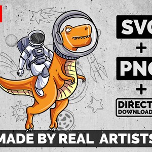 Astronaut Clipart Dinosaurier SVG PNG