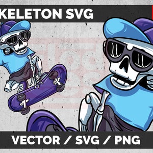 SVG Skeleton Skateboard