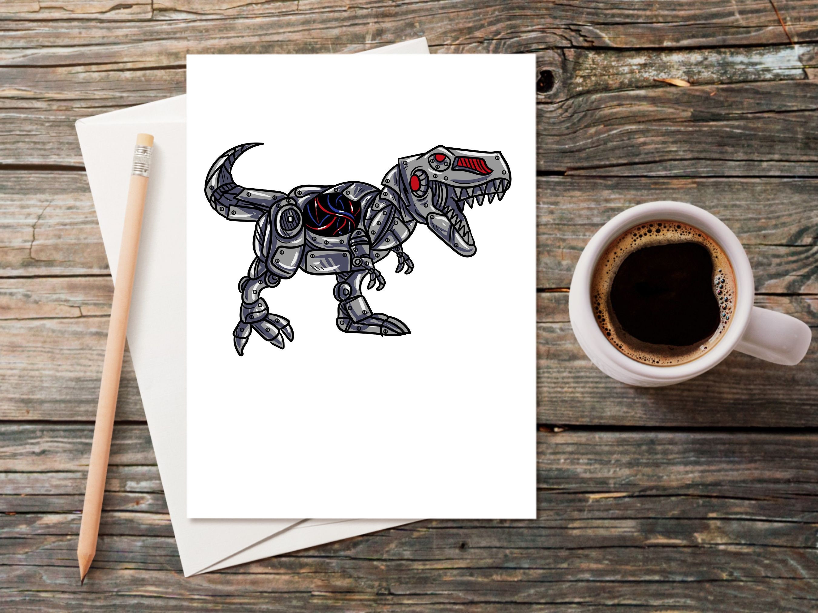 Dinosaur Dino SVG / T-rex PNG / Robot Robotics Clipart - Etsy