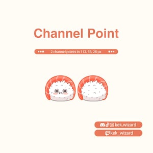 Kawaii sashimi Channel Point for Twitch | Channel Point | Twitch Channel Point Icon | Stream Point