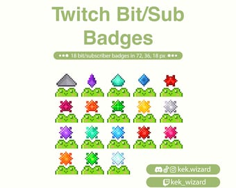 Frogs Bits Badges for Twitch | Twitch Subscriber Bit Badges | Stream Design
