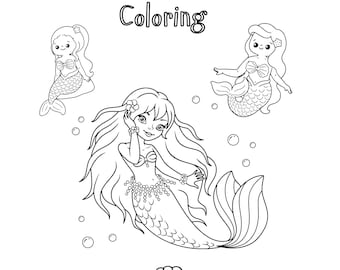 Mermaid Adventures Coloring Pages
