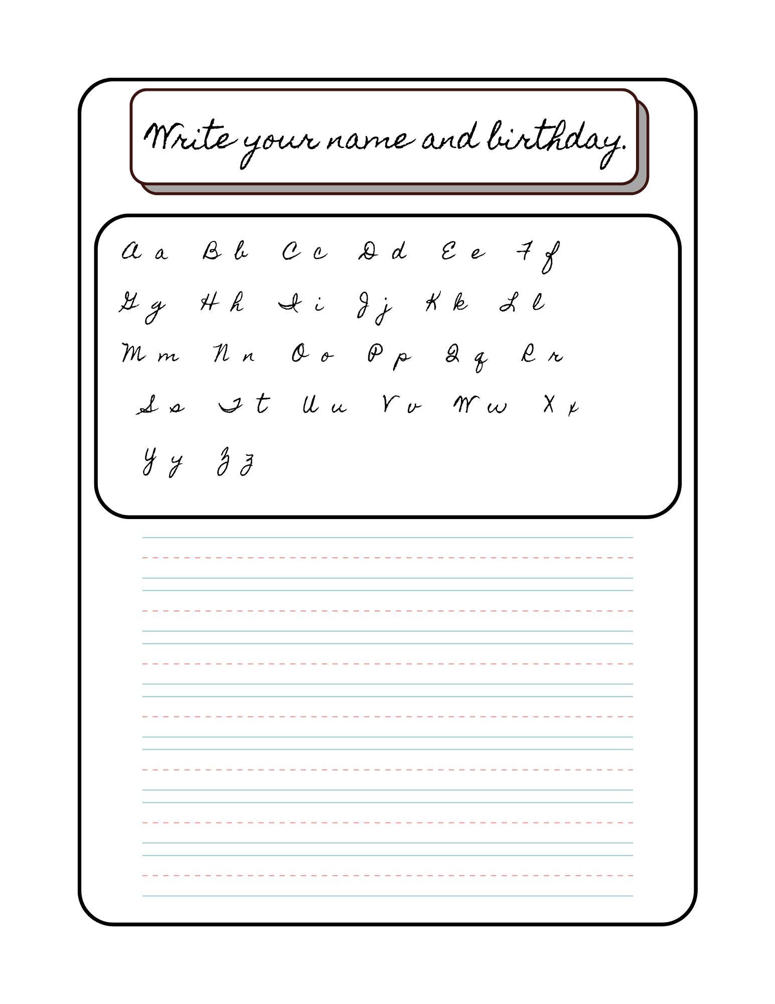 Cursive Writing Workbook - Etsy