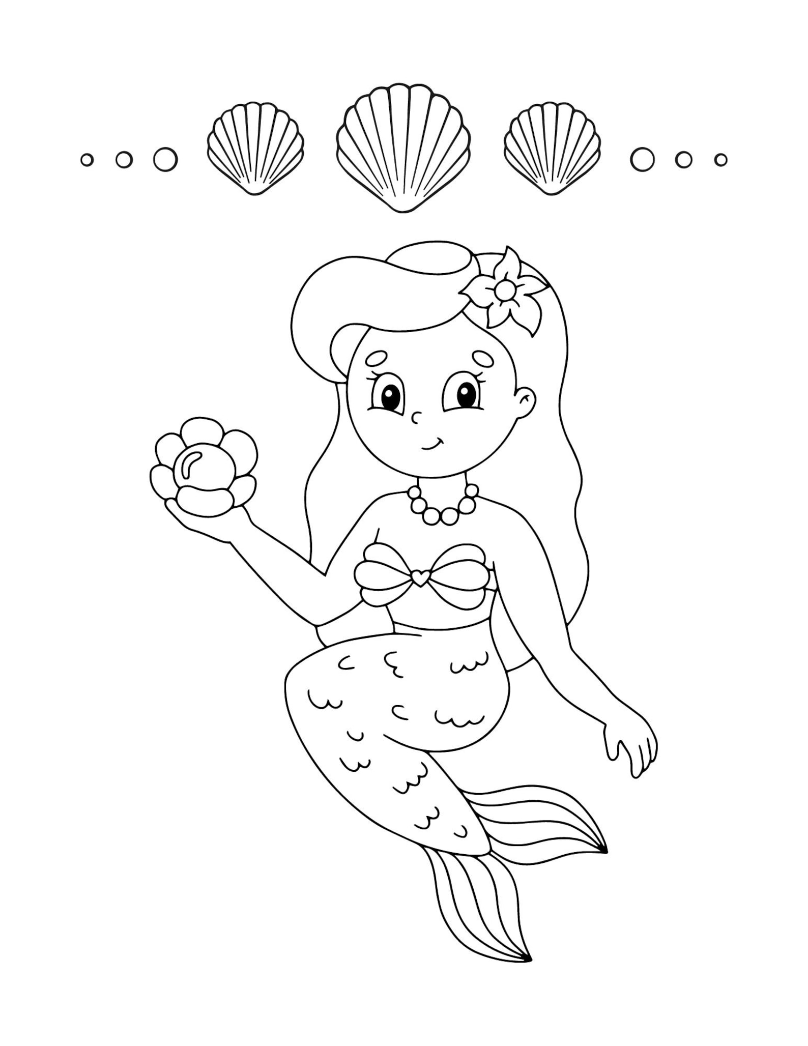 Mermaid Adventures Coloring Pages - Etsy