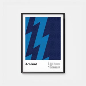 Arsenal Retro Abstract Kit Digital Poster em JPG, Arte de parede de futebol, Arte de futebol para download e decoração para casa