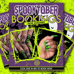 Halloween Flyer Social Media Flyer Template Editable In Canva For MUA, Lash, Nail, and Beauty Industry