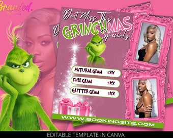 Grinch Canva Flyer, grinch, diy, canva, flyer, eflyer, Christmas Flyer, Canva Flyer, DIY Grinch, canva editable flyer, canva editable