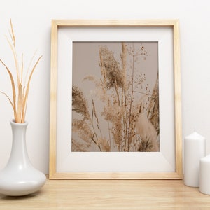Digital wall art, farmhouse print, botanical décor, wall print, minimalist poster, pampass grass, neutral wall art, nature wall print