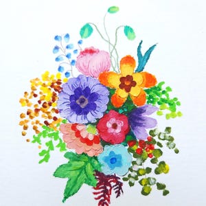 Framed Floral Wall Art | Original Oil Pastel Painting | Handmade Wedding or Bridal Gift | Ready to Hang Wall Decor