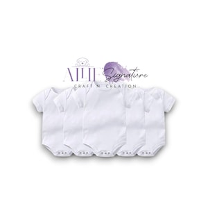 BABY Plain WHITE ONESIES, Blank Onesie, Babygrow, Baby Romper, Sublimation Onsies, Polyester Onesies, Onesies For Babies, Baby Bodysuit