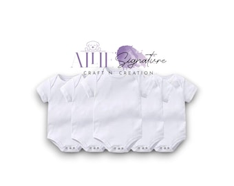 BABY Plain WHITE ONESIES, Blank Onesie, Babygrow, Baby Romper, Sublimation Onsies, Polyester Onesies, Onesies For Babies, Baby Bodysuit