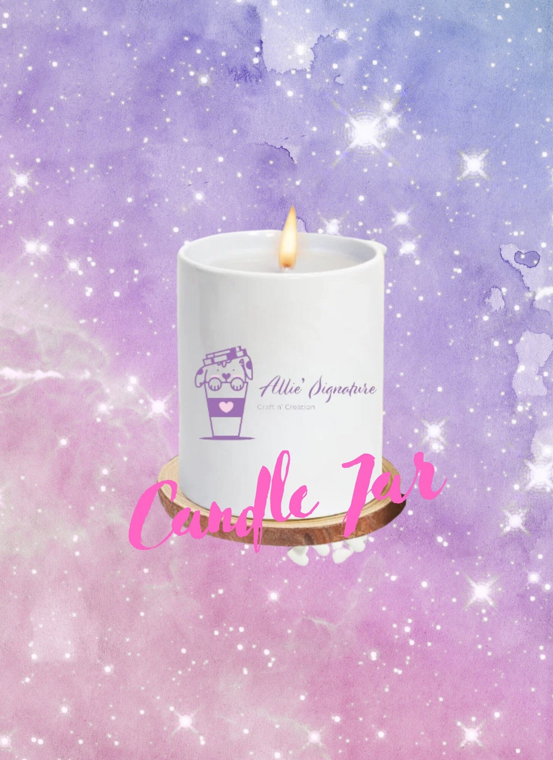 CERAMIC CANDLE Jar,sublimation Candle Jars, White Bamboo Candle Jar