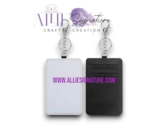 SUBLIMATION KEYCHAIN BLANKS, Keychain Card Holder, Metal Keychain, Leather Keychain, Wallet Keychain, Custom Keychain, Cardholder