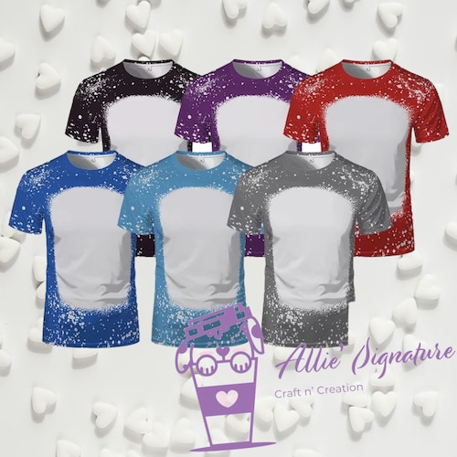 FAUX BLEACHED Sublimation SHIRTS Polyester Shirt Adult Etsy