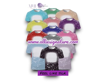 FAUX BLEACHED Sublimation SHIRTS, Polyester Shirt, Adult Unisex Sublimation Shirts, T Shirt, Bleach Blank Tshirt Blank