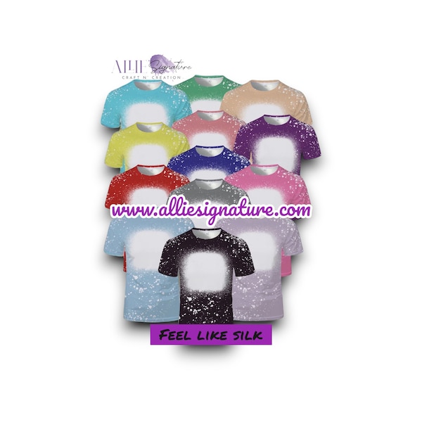 FAUX BLEACHED Sublimation SHIRTS, Polyester Shirt, Adult Unisex Sublimation Shirts, T Shirt, Bleach Blank Tshirt Blank