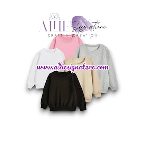 BLANK SUBLIMATION SWEATSHIRT, Polyester Sweatshirt, Plain Crewneck Trendy Sweatshirt For kids, Sweatshirt Gift, Plain Crewneck Sweatshirt