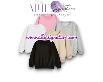 BLANK SUBLIMATION SWEATSHIRT, Polyester Sweatshirt, Plain Crewneck Trendy Sweatshirt For kids, Sweatshirt Gift, Plain Crewneck Sweatshirt
