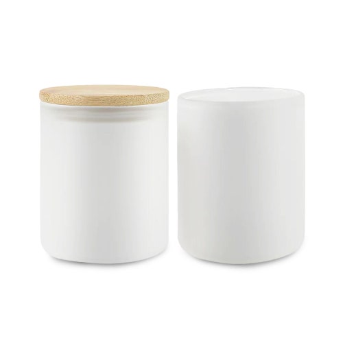 GLASS CANDLE JAR Frosted Candle Jars Glass Candle Jar With Etsy