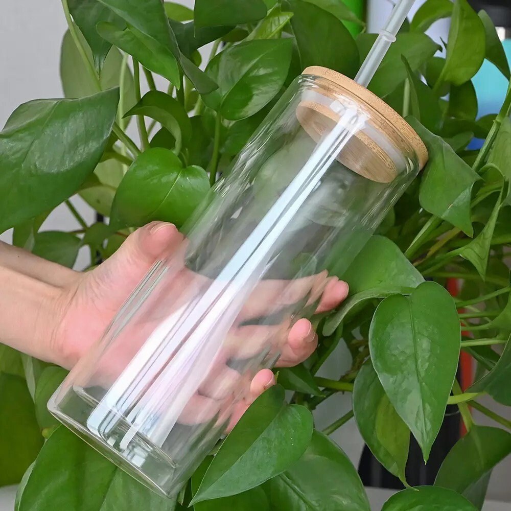 DOUBLE WALLED GLASS Can Snow Globe Glass Can Glass Can With Etsy