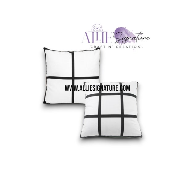 GRID PILLOW COVER, Velvet Pillow Cover, Sublimation Pillow Covers Blank, 9 And 4 Panel Custom Polyester Decorative Pillow Cover For Sofa