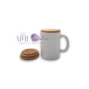 BLANK SUBLIMATION MUGS, 11 Oz Ceramic Mug, Mug With Bamboo Lid,Blank Mug With Handle,Easter Coffee Mug, Ceramic Mug
