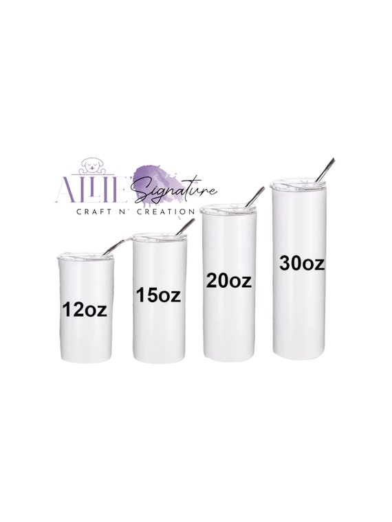 STRAIGHT TUMBLER, White Skinny Tumbler, Blank Tumblers for Sublimation,  Customizable Tumbler Cozy 12 Oz 15 Oz 20 Oz 30 Oz Metal Tumblers - Etsy