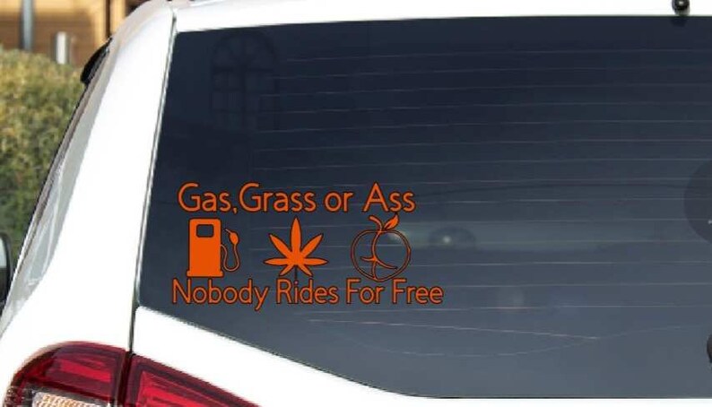 Nobody Rides for Free Decal, Window Decal, Custom Decal, Car Window ...