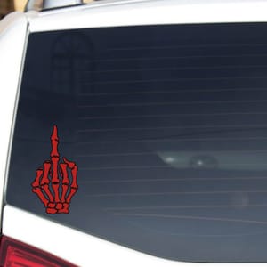 Middle finger decal