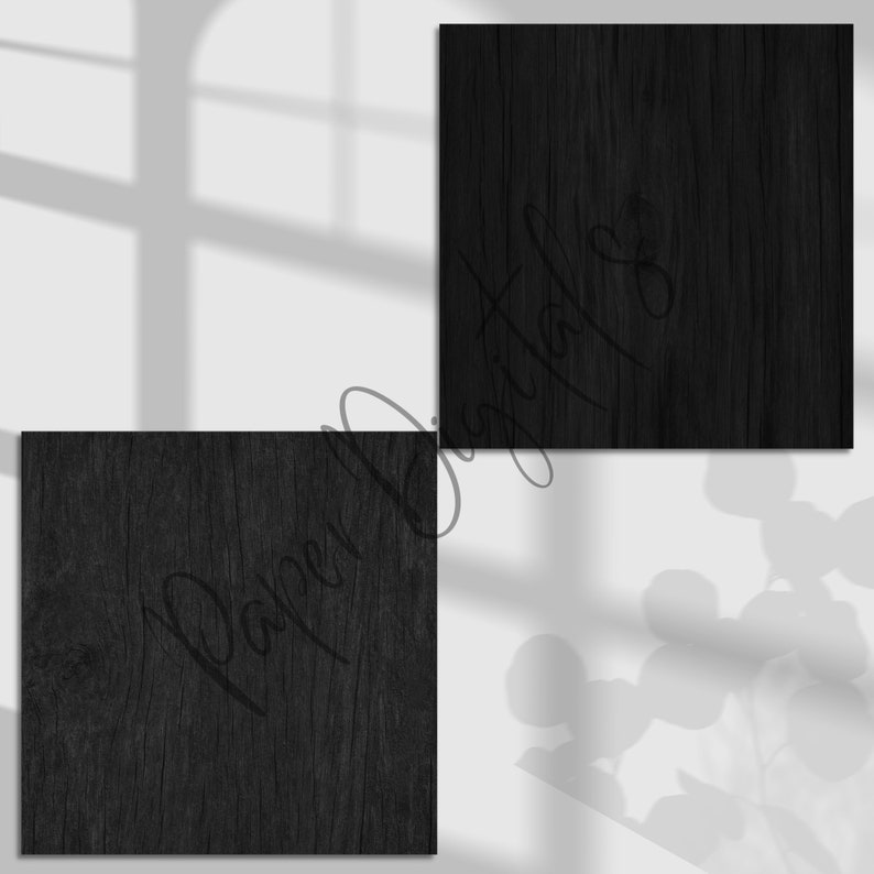 Black Wood Digital Paper Wood Textures Digital Paper Pack Etsy