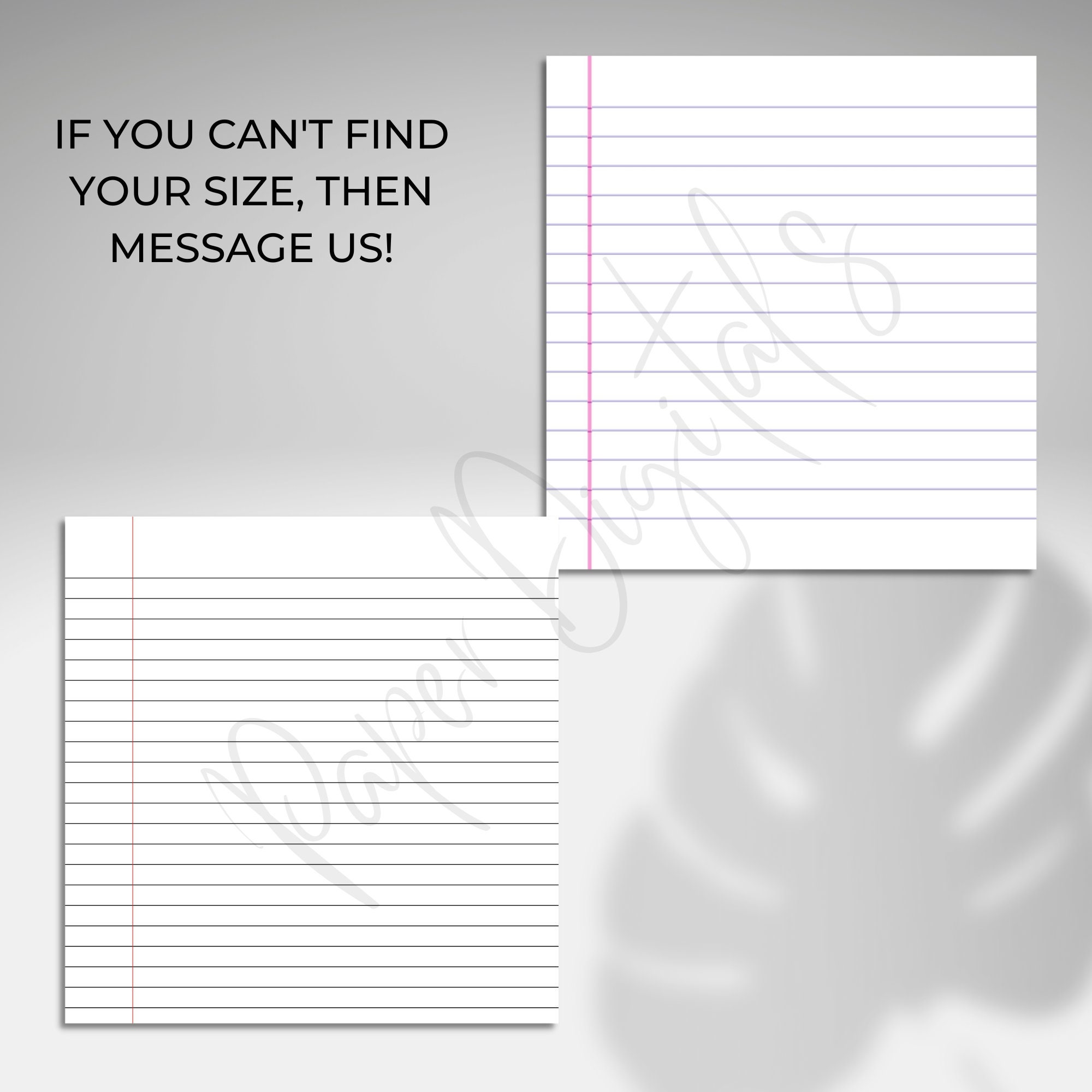 Notebook Paper Wide Ruled Digital Download, School Lined Paper JPG ...