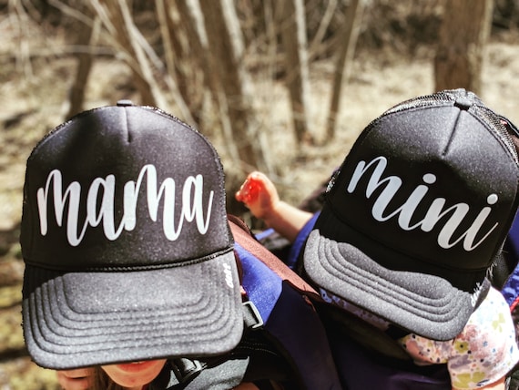 Mama and mini hat | Mama trucker hat | Mini trucker hat | Mom and me hats