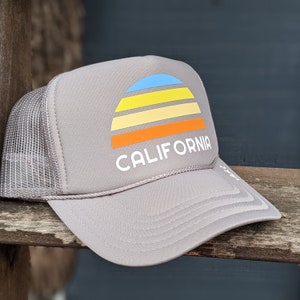 California sunset hat | California trucker hat | Cali summer hat | Cali beach hat | State beach hat | City beach hat