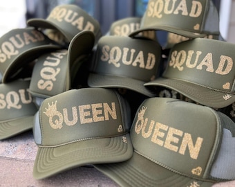Birthday Queen hat | Birthday Squad hats | Bachelorette Hats