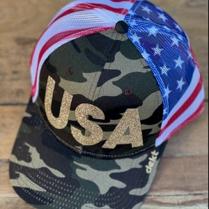 4th of July Hat | USA Hat | American trucker hat | Patriotic Hat | USA/ Camo Hat
