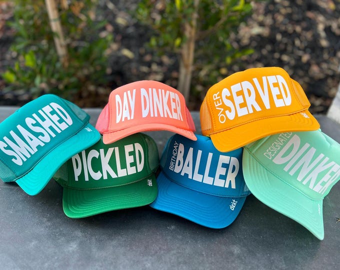 Pickleball Hats | Funny Pickleball Puns Hats | Sports Hats | Tennis Hats