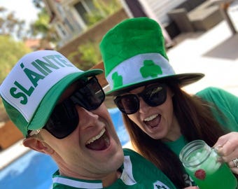 St Patricks Day Hat | Slainte lastbilsförarehatt | Irländsk hatt